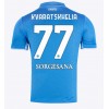 SSC Napoli Khvicha Kvaratskhelia #77 Hemmatröja 2024-25 Korta ärmar